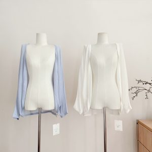 Linen Cotton Sun Protection Cardigan Women Loose Korean Shoulder Drop Knit Top
