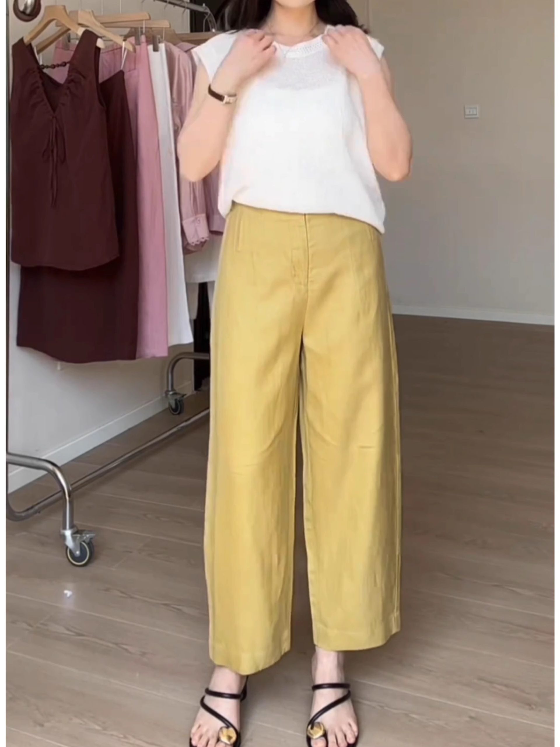 Women's Tencel Linen Cropped Harem Pants 2025 Summer Lightweight Loose High Waist - Image 4